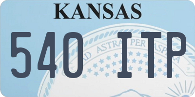 KS license plate 540ITP