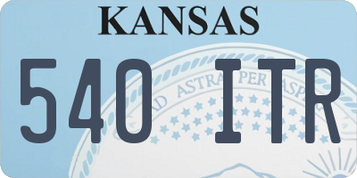 KS license plate 540ITR