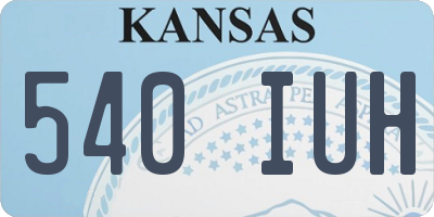 KS license plate 540IUH