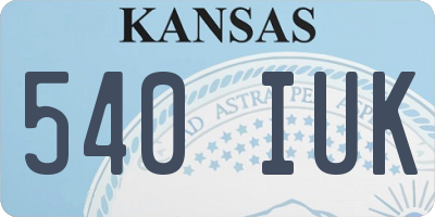 KS license plate 540IUK