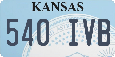 KS license plate 540IVB