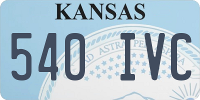 KS license plate 540IVC