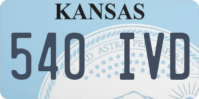 KS license plate 540IVD