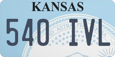 KS license plate 540IVL