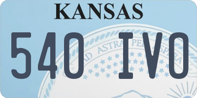KS license plate 540IVO