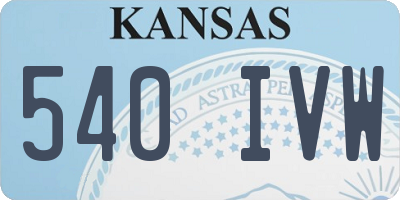 KS license plate 540IVW