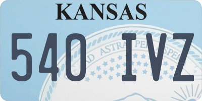 KS license plate 540IVZ