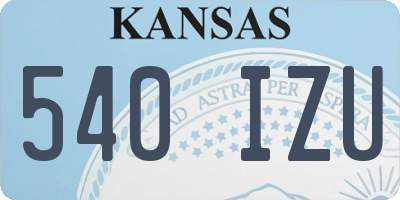 KS license plate 540IZU