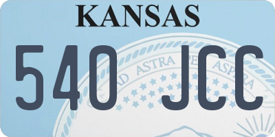 KS license plate 540JCC