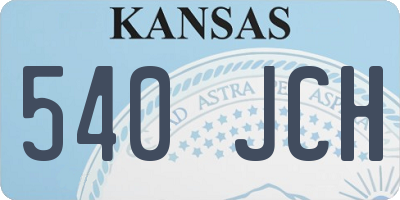 KS license plate 540JCH