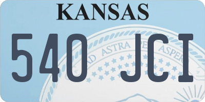 KS license plate 540JCI