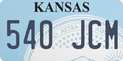 KS license plate 540JCM