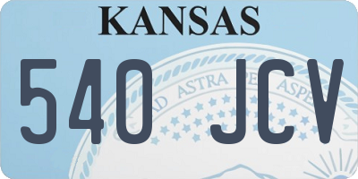 KS license plate 540JCV