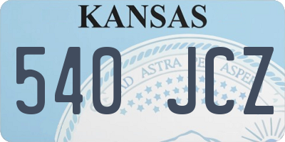 KS license plate 540JCZ