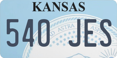 KS license plate 540JES