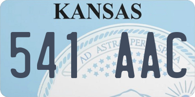 KS license plate 541AAC