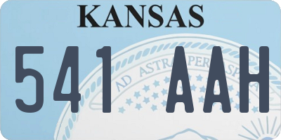 KS license plate 541AAH