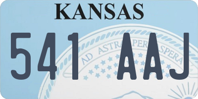 KS license plate 541AAJ