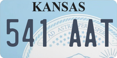 KS license plate 541AAT