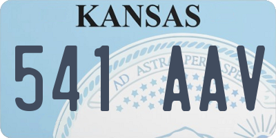 KS license plate 541AAV
