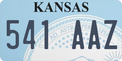 KS license plate 541AAZ