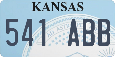 KS license plate 541ABB