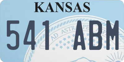 KS license plate 541ABM