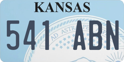 KS license plate 541ABN