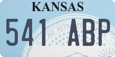 KS license plate 541ABP