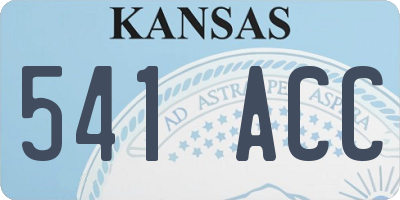 KS license plate 541ACC