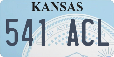 KS license plate 541ACL