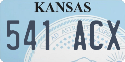 KS license plate 541ACX