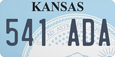 KS license plate 541ADA