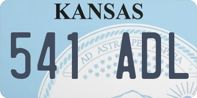 KS license plate 541ADL