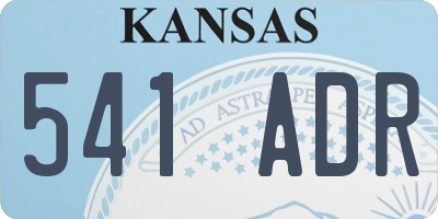 KS license plate 541ADR