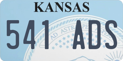 KS license plate 541ADS