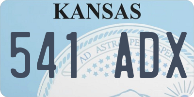 KS license plate 541ADX
