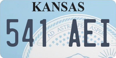 KS license plate 541AEI