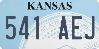 KS license plate 541AEJ