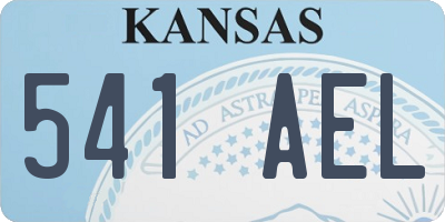 KS license plate 541AEL