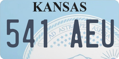 KS license plate 541AEU