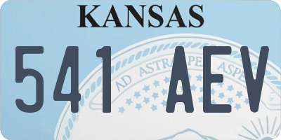 KS license plate 541AEV