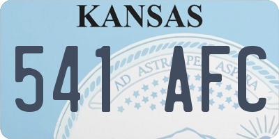 KS license plate 541AFC