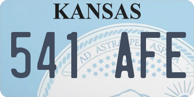 KS license plate 541AFE