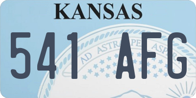 KS license plate 541AFG