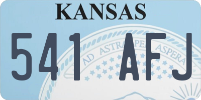 KS license plate 541AFJ