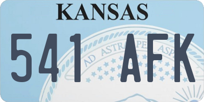 KS license plate 541AFK