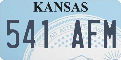 KS license plate 541AFM