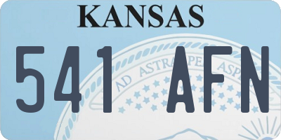 KS license plate 541AFN