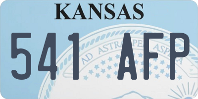 KS license plate 541AFP
